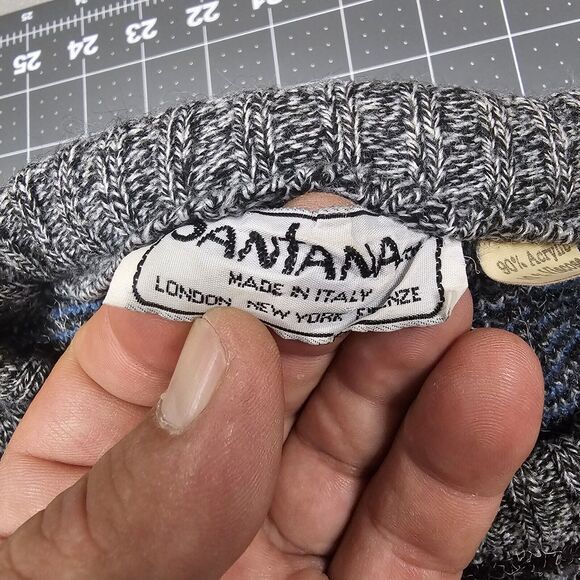 Vintage Santana Sweater Large Italy 80s 90s Cosby Retro Dadcore Granpacore - Picture 3 of 8